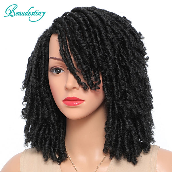 Synthetic Faux Locs Crochet Twist Hair Short Wigs