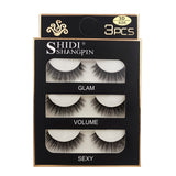 3 Pairs Natural False eyelashes-3D Mink Eyelash Extension