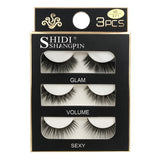 3 Pairs Natural False eyelashes-3D Mink Eyelash Extension