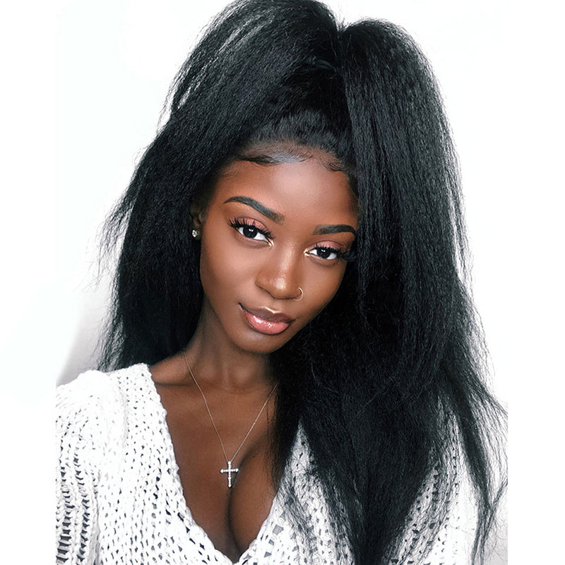 Brazilain Kinky Straight U Part Human Hair Wig 150% Density