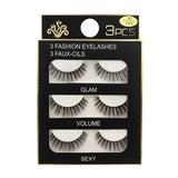 3 Pairs Natural False eyelashes-3D Mink Eyelash Extension