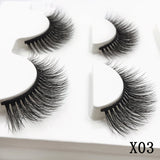 3 Pairs Natural False eyelashes-3D Mink Eyelash Extension