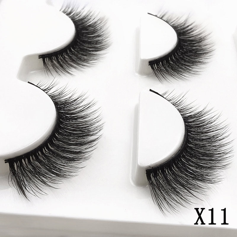 3 Pairs Natural False eyelashes-3D Mink Eyelash Extension