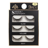 3 Pairs Natural False eyelashes-3D Mink Eyelash Extension